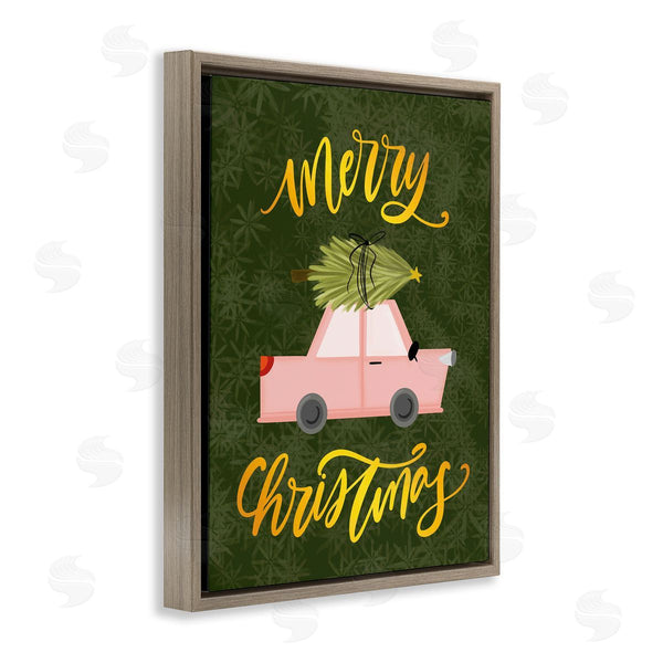 Stupell Industries Isabela Schielke | Pink Car With Christmas Tree