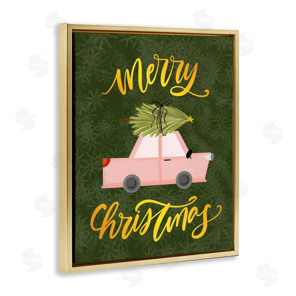 Stupell Industries Isabela Schielke | Pink Car With Christmas Tree
