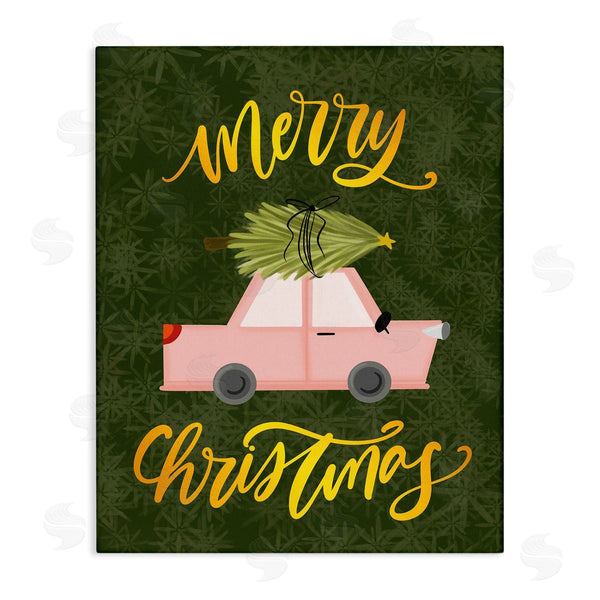 stupell industries Isabela Schielke | Pink Car with Christmas Tree