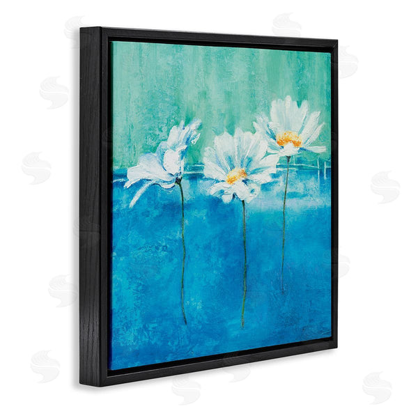 Stupell Industries Isabelle Herbert | Abstract Blue Pop White Daisy Wall Art