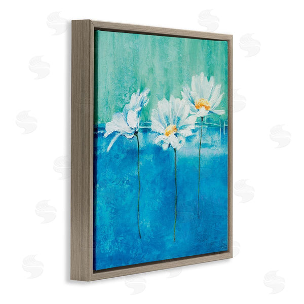 Stupell Industries Isabelle Herbert | Abstract Blue Pop White Daisy Wall Art