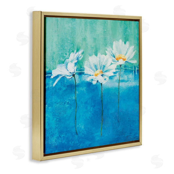 Stupell Industries Isabelle Herbert | Abstract Blue Pop White Daisy Wall Art
