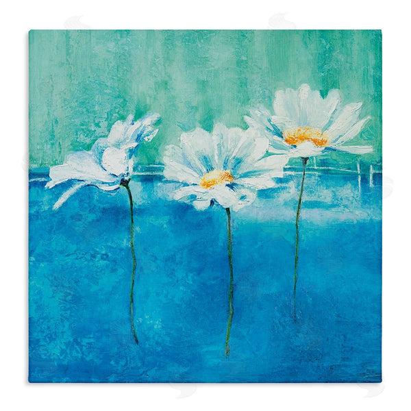 stupell industries Isabelle Herbert | Abstract Blue Pop White Daisy Wall Art