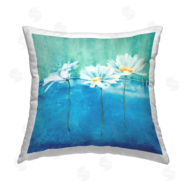 stupell industries Isabelle Herbert | Daisies Blooming Abstract Flowers Printed Throw Pillow
