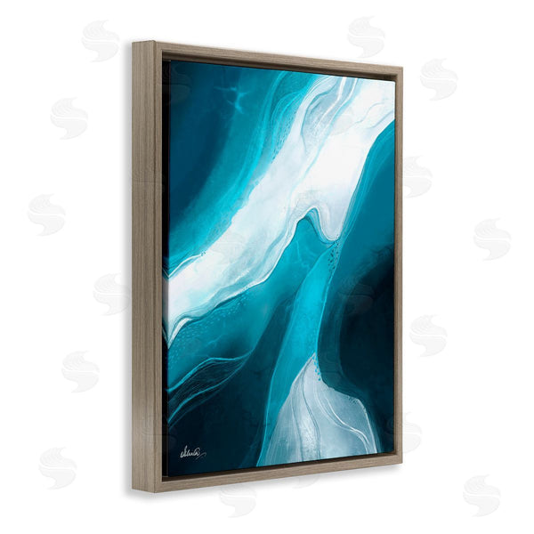 Stupell Industries Ishita Banerjee | Fluid Blue Shapes Arrangement Wall Art