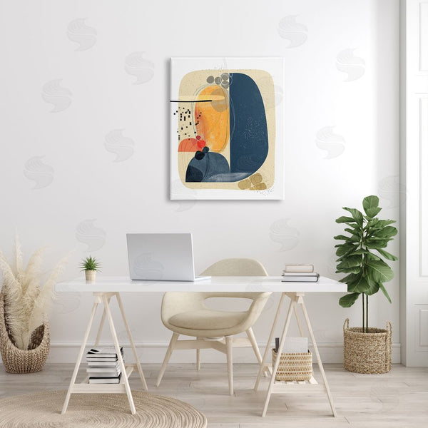 Stupell Industries Ishita Banerjee | Retro Circular Shape Abstraction Mid-Century Modern Arrangement Wall Art