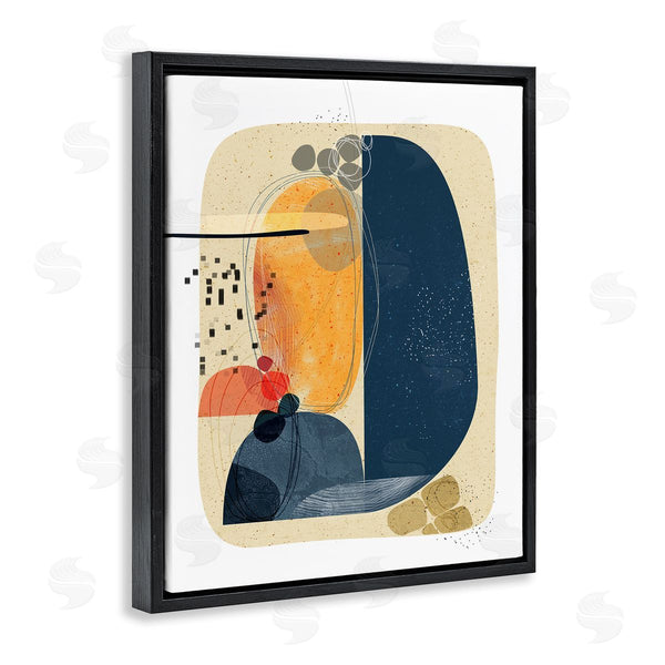 Stupell Industries Ishita Banerjee | Retro Circular Shape Abstraction Mid-Century Modern Arrangement Wall Art