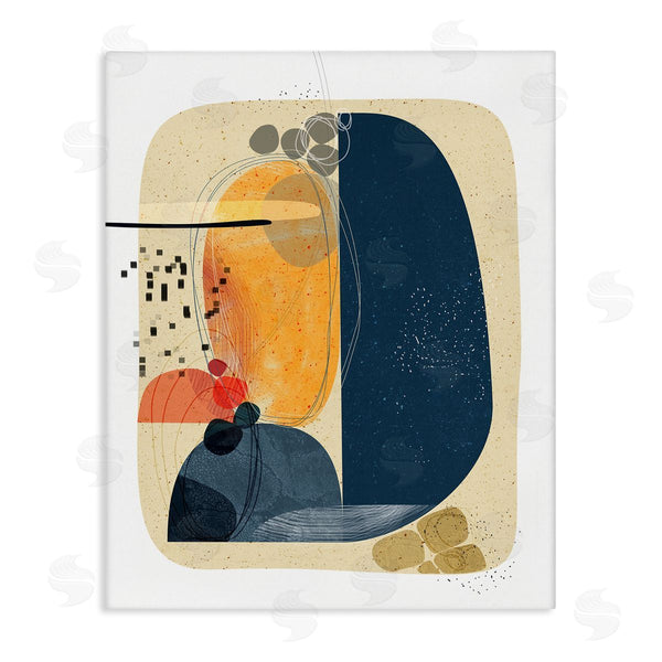 stupell industries Ishita Banerjee | Retro Circular Shape Abstraction Mid-Century Modern Arrangement Wall Art