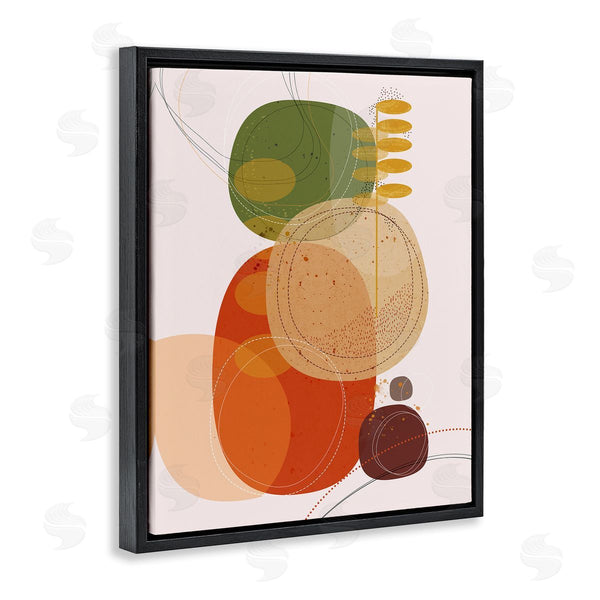 Stupell Industries Ishita Banerjee | Vintage Earth Tone Circular Shape Arrangement Dotted Lines Wall Art
