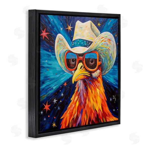 Stupell Industries Ivan Guaderrama | Cowboy Chicken With Stars Wall Art