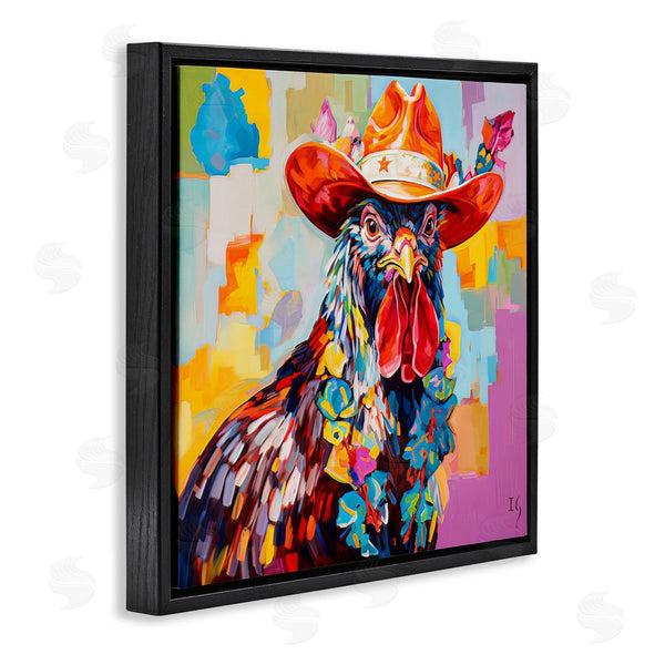 Stupell Industries Ivan Guaderrama | Modern Cowboy Rooster Wall Art