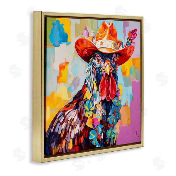 Stupell Industries Ivan Guaderrama | Modern Cowboy Rooster Wall Art