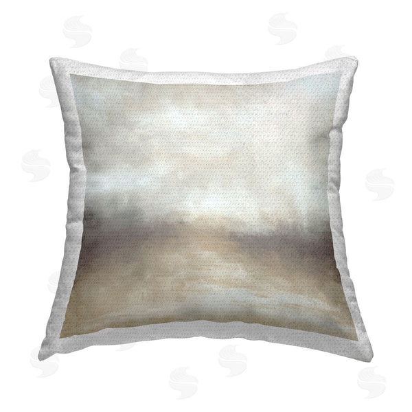 Stupell Industries J:L Design | Foggy Beige Landscape Printed Throw Pillow