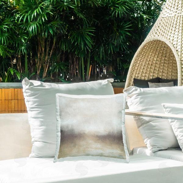 Stupell Industries J:L Design | Foggy Beige Landscape Printed Throw Pillow