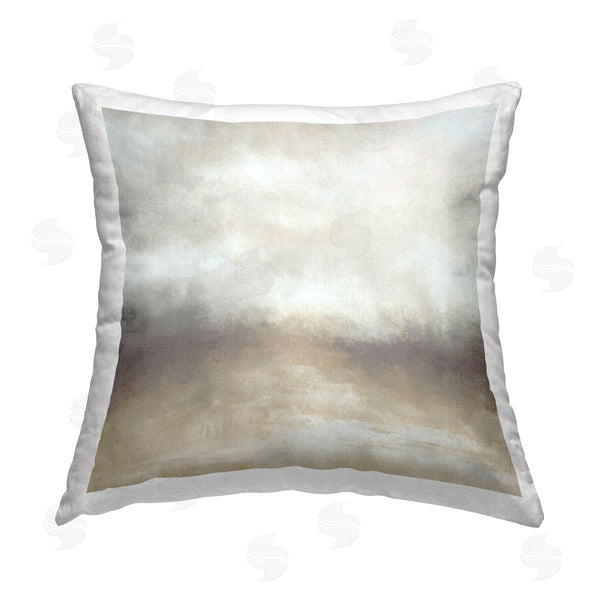 stupell industries J:L Design | Foggy Beige Landscape Printed Throw Pillow