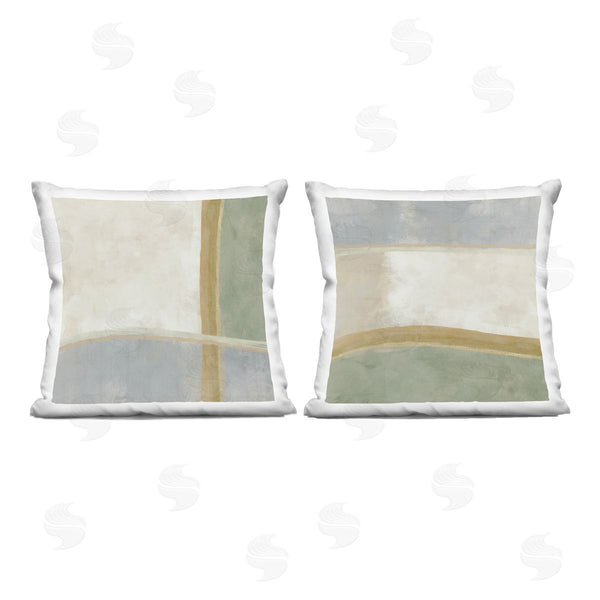 stupell industries J:L Design | Geometric Boxes in Earth Tones Printed Throw Pillow Set