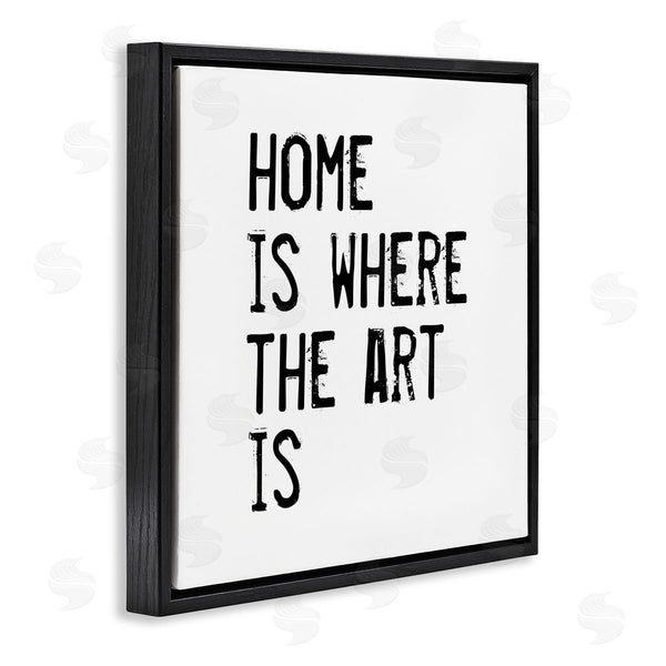 Stupell Industries J. Weiss | Home Where Art Is Weathered Stamp Style Text Wall Art