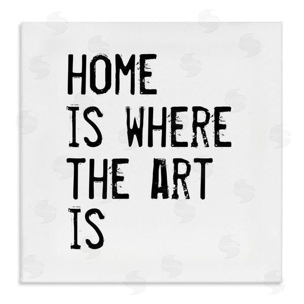 stupell industries J. Weiss | Home Where Art Is Weathered Stamp Style Text Wall Art