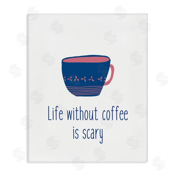 stupell industries J. Weiss | Life Without Coffee Humorous Patterned Breakfast Mug Wall Art
