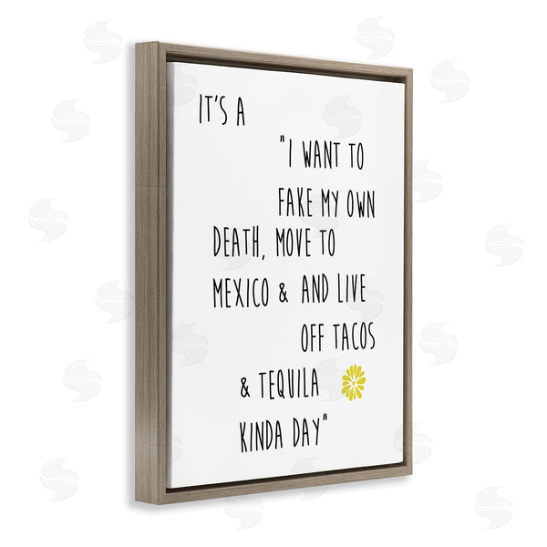Stupell Industries J. Weiss | Live Off Tequila & Tacos Phrase Wall Art