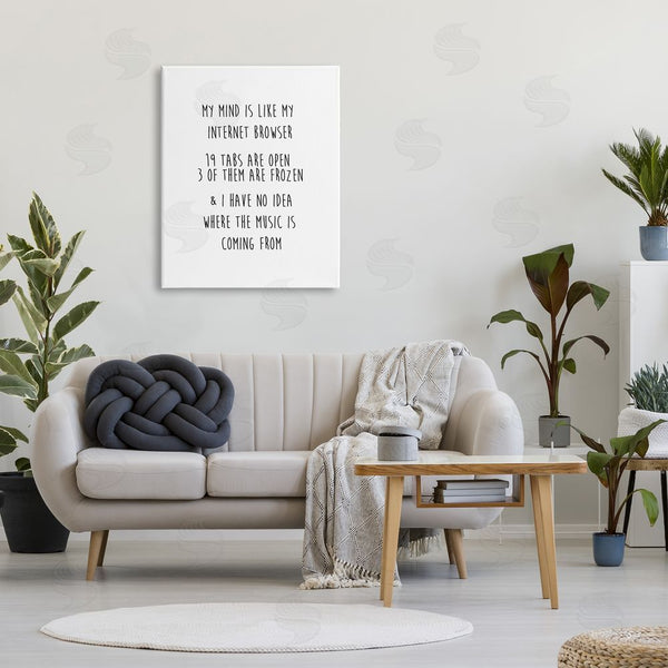 Stupell Industries J. Weiss | Mind Like Internet Browser Funny Wall Art
