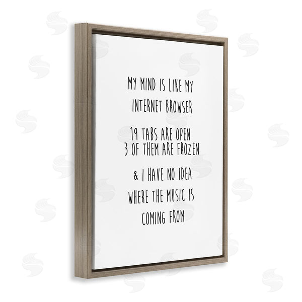 Stupell Industries J. Weiss | Mind Like Internet Browser Funny Wall Art