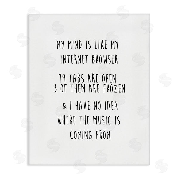 stupell industries J. Weiss | Mind Like Internet Browser Funny Wall Art