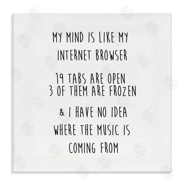 stupell industries J. Weiss | My Mind Is Like Internet Browser Witty Phrase Wall Art