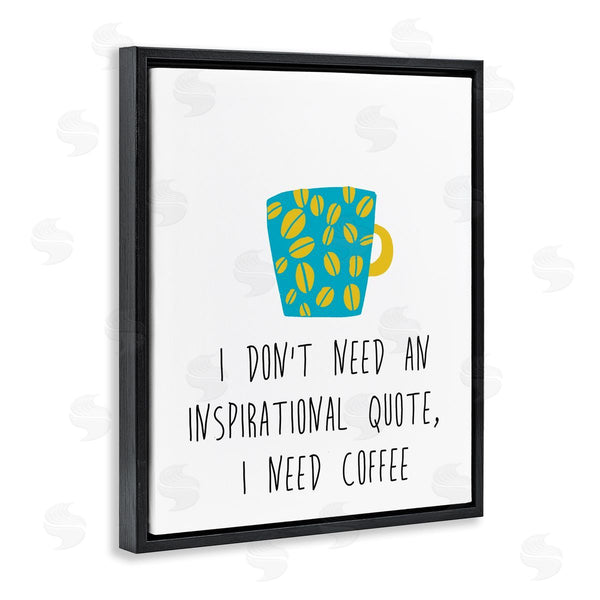 Stupell Industries J. Weiss | Need Coffee Funny Bean Patterned Mug Typography Wall Art