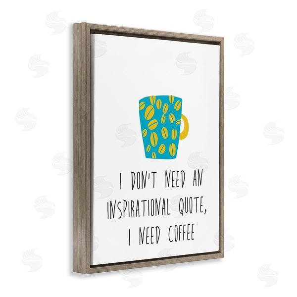 Stupell Industries J. Weiss | Need Coffee Funny Bean Patterned Mug Typography Wall Art