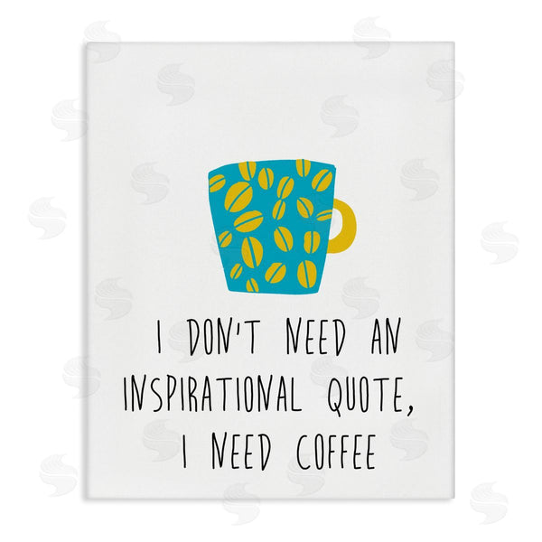 stupell industries J. Weiss | Need Coffee Funny Bean Patterned Mug Typography Wall Art