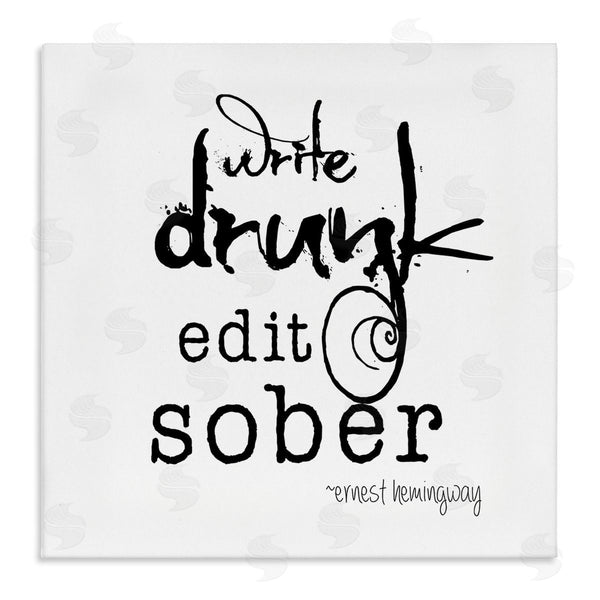 stupell industries J. Weiss | Write Drunk Edit Sober Bold Hemingway Quote Wall Art