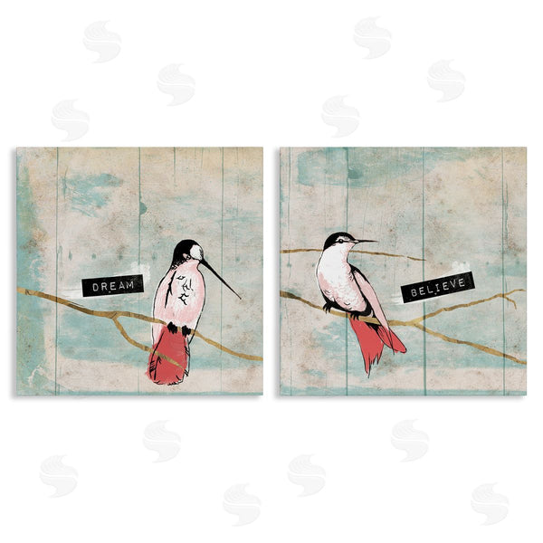 stupell industries Jace Grey | Dream Believe Hummingbird Branch Wall Art