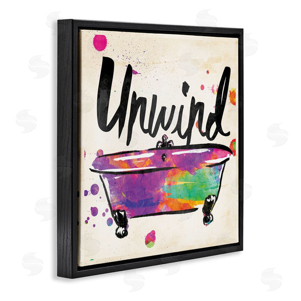 Stupell Industries Jace Grey | Unwind Rainbow Colors Icon Bath