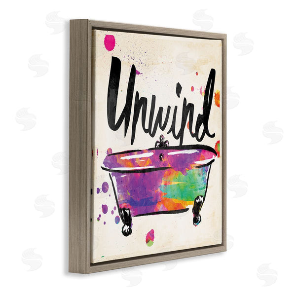 Stupell Industries Jace Grey | Unwind Rainbow Colors Icon Bath