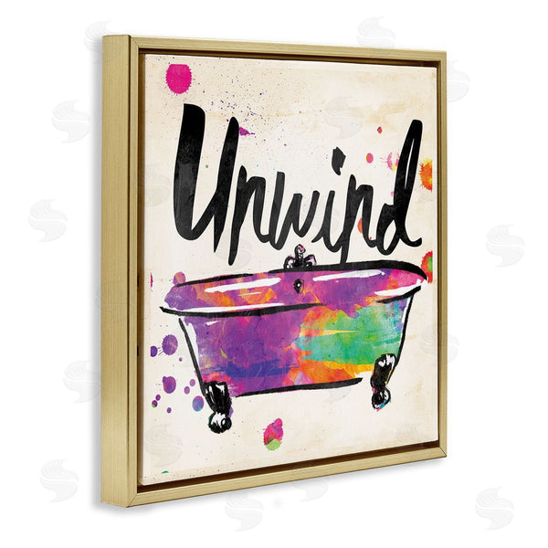 Stupell Industries Jace Grey | Unwind Rainbow Colors Icon Bath