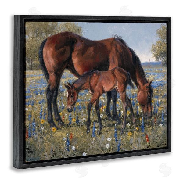 Stupell Industries Jack Sorenson | Brown Horse & Foal Grazing