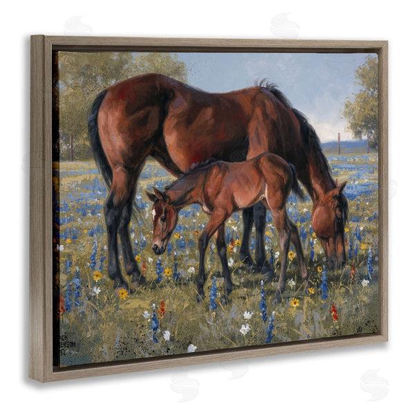Stupell Industries Jack Sorenson | Brown Horse & Foal Grazing