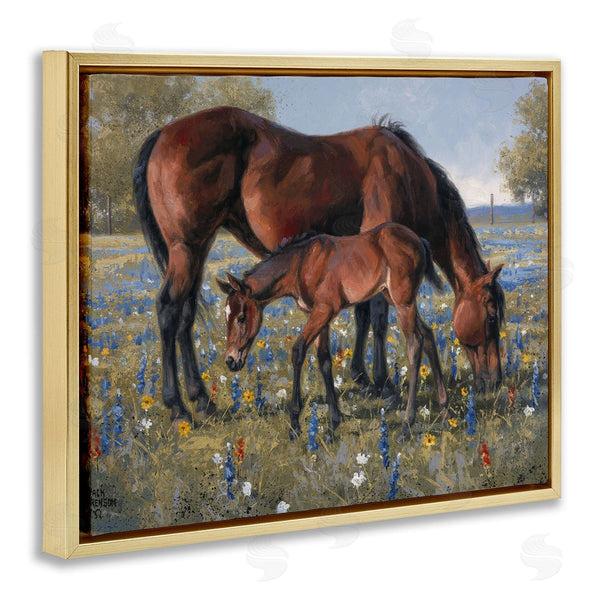 Stupell Industries Jack Sorenson | Brown Horse & Foal Grazing