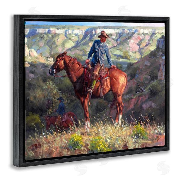 Stupell Industries Jack Sorenson | Cowboy By Rustic Cliffs