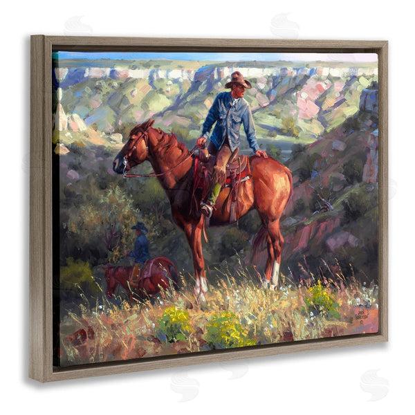 Stupell Industries Jack Sorenson | Cowboy By Rustic Cliffs