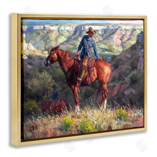 Stupell Industries Jack Sorenson | Cowboy By Rustic Cliffs