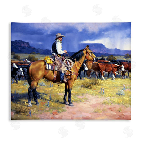 stupell industries Jack Sorenson | Cowboy & Cattle Mountain View