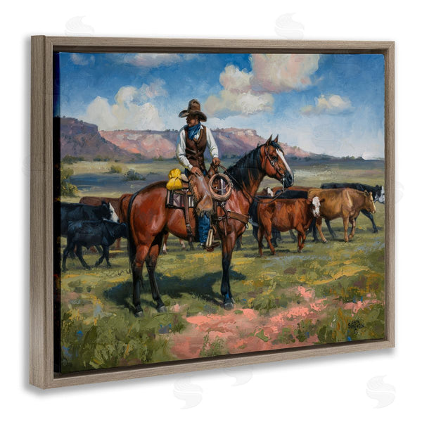 Stupell Industries Jack Sorenson | Cowboy Cattle Roundup