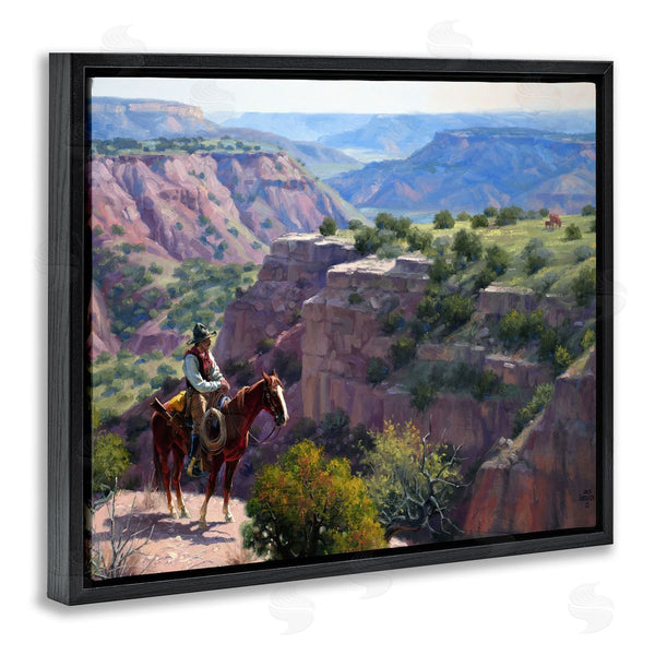Stupell Industries Jack Sorenson | Cowboy Overlooking Cliffs
