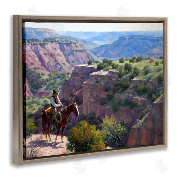 Stupell Industries Jack Sorenson | Cowboy Overlooking Cliffs