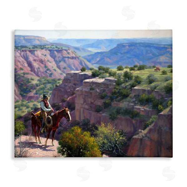 stupell industries Jack Sorenson | Cowboy Overlooking Cliffs