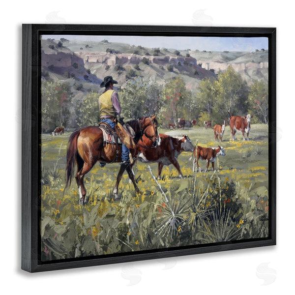 Stupell Industries Jack Sorenson | Cowboy Overlooking Pasture