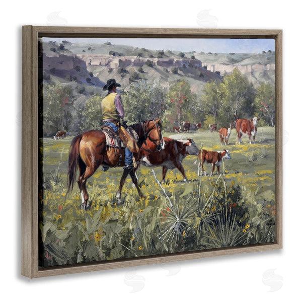 Stupell Industries Jack Sorenson | Cowboy Overlooking Pasture