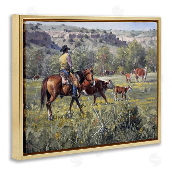 Stupell Industries Jack Sorenson | Cowboy Overlooking Pasture